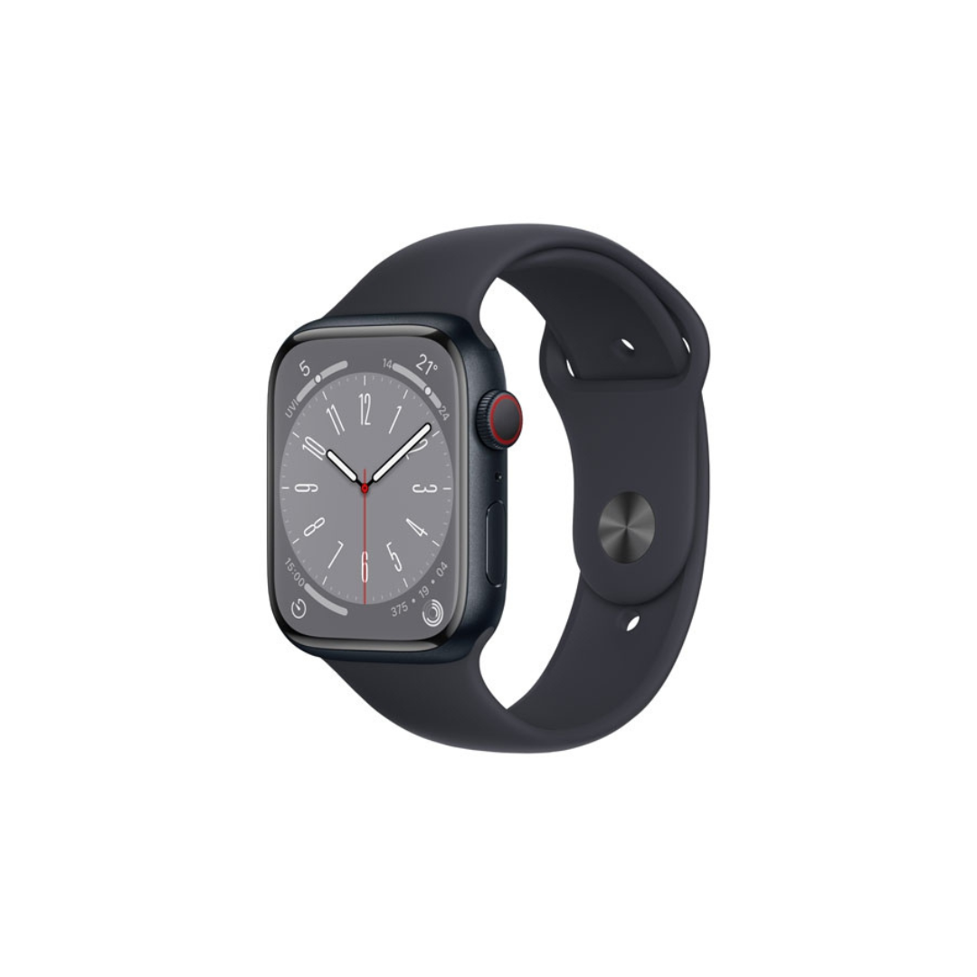 Apple Watch Series 8 (GPS + Cellular) 45mm Boitier Midnight Aluminum  avec avec bracelet