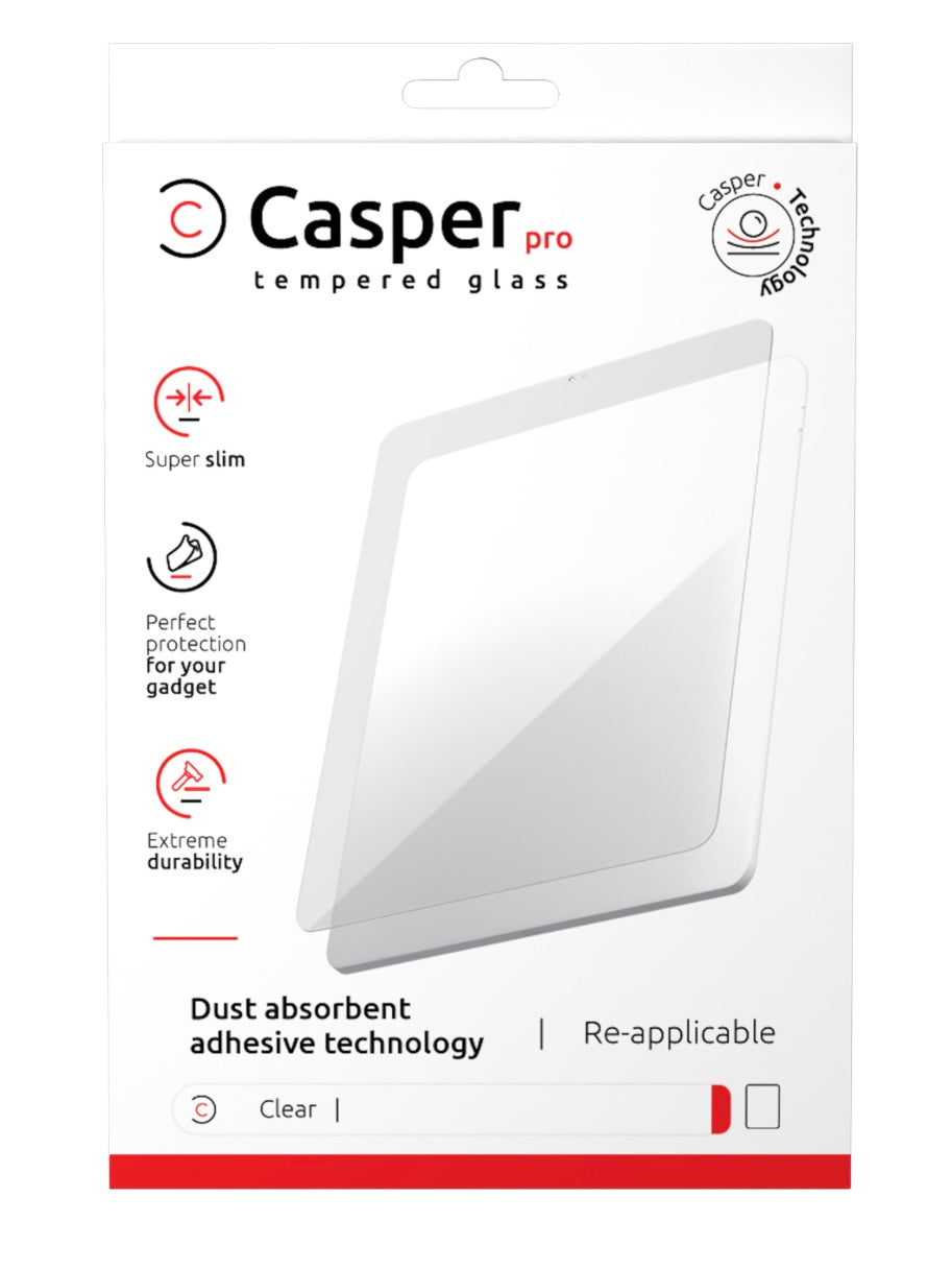 CASPER PRO VERRE TREMPÉ COMPATIBLE POUR IPAD PRO 11" 1ÈRE GÉNÉRATION / PRO 11" 2ÈME GÉNÉRATION / PRO 11" 3ÈME GÉNÉRATION / PRO 11" 4ÈME 202 / AIR 4 / AIR 5 (CLAIR)