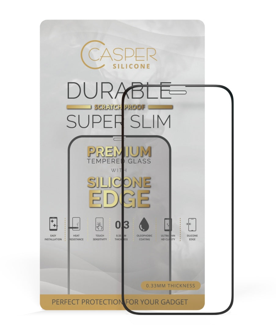 CASPER SILICONE TEMPERED GLASS COMPATIBLE FOR IPHONE 13 MINI (CLEAR)