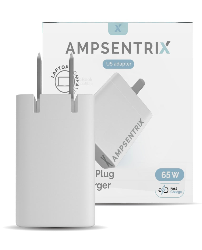 USB TYPE C WALL ADAPTER 65 W (110 V) AMPSENTRIX