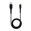 3ft USB Type C to USB Type A Cable (AmpSentrix) (Alpha) (Black)